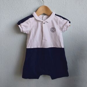 Darling Jacadi Navy Blue & White Onesie